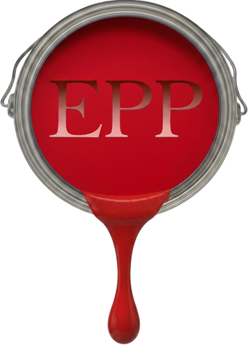 EPP red paint can