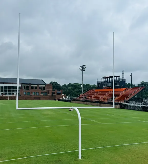 Football Stadium Goal Posts and Light Poles